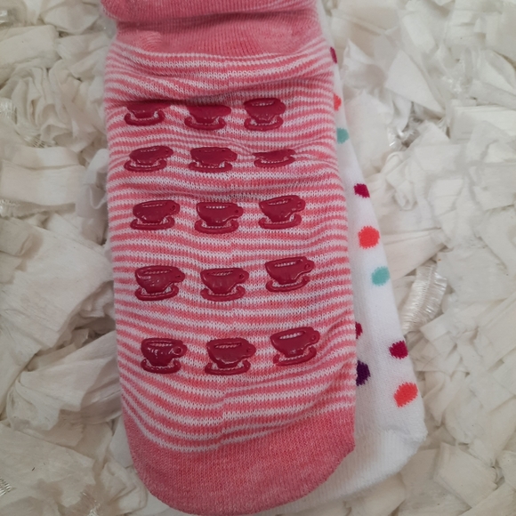 4 / $20 MomYou're Tea-rrific Sock Bundle NWT Fits Sizes 4-10 Polka Dots Tea Time - Picture 3 of 4